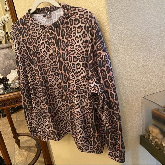 ONZIE Women Leopard Print Long Sleeve Top Size One Size - Picture 2 of 5